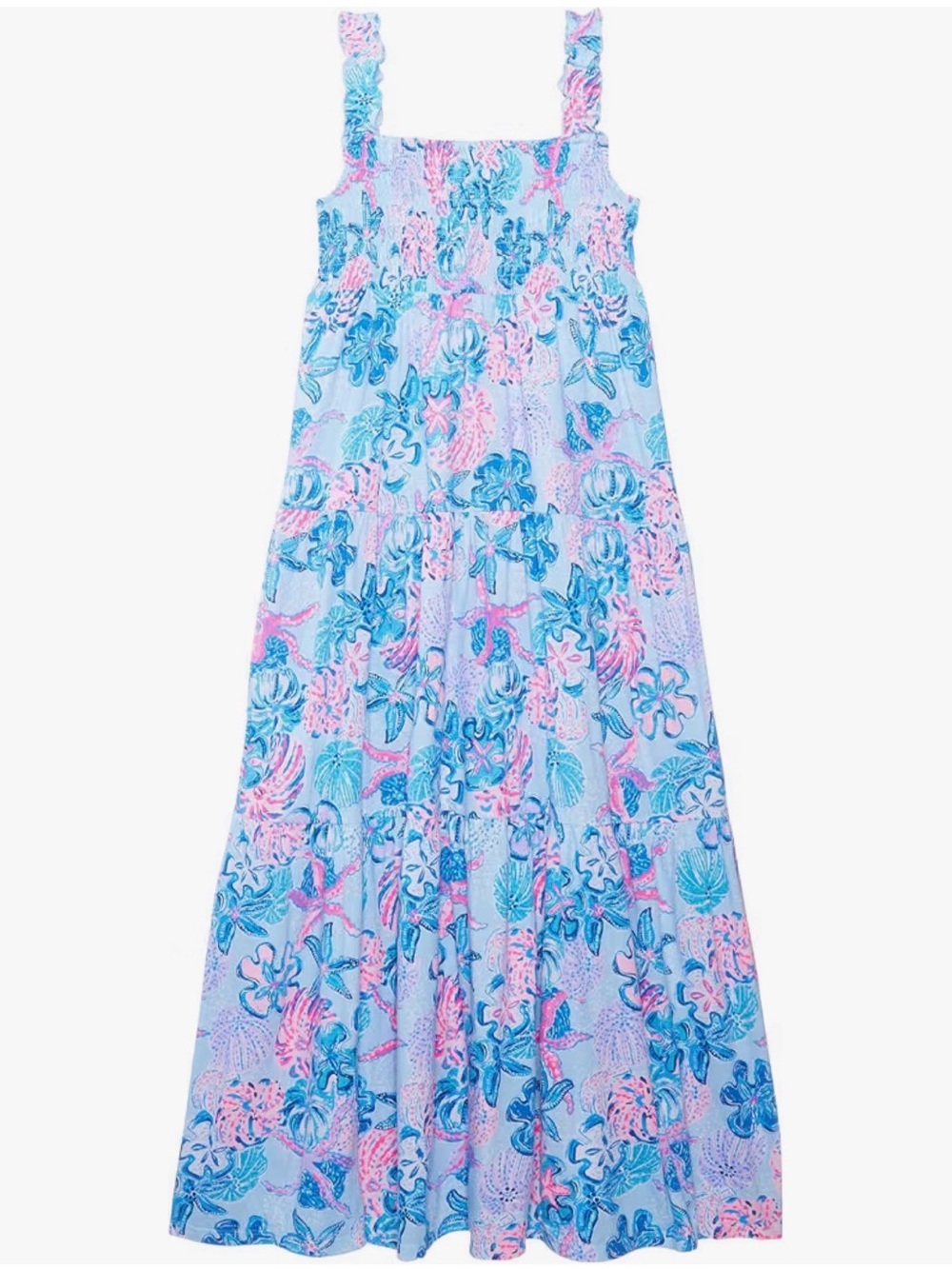 Lilly Pulitzer- Hadly Maxi Dress- Floral Tiered- Size XL (12/14).